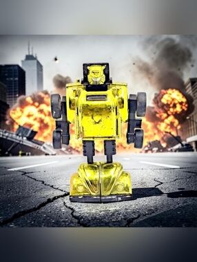 1993 Transformer G2 Constructicon VW Beetle Metallic Gold Mini AutoBot Bumblebee